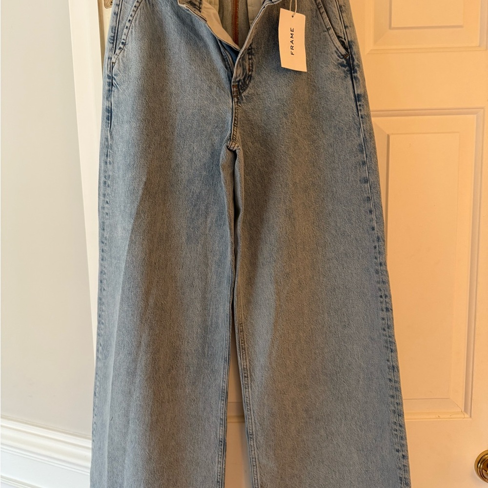 Frame Denim Light Blue Jeans Size 26 Wide Trouser 75% Organic Cotton/25% Lovell